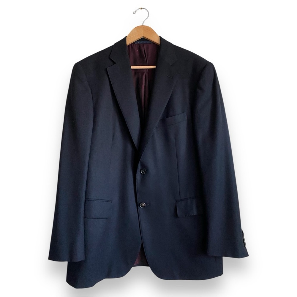 Pal Zileri Wool Blazer Sport Coat Suit Jacket Navy 
 Groom Wedding Business 52S - Picture 4 of 11